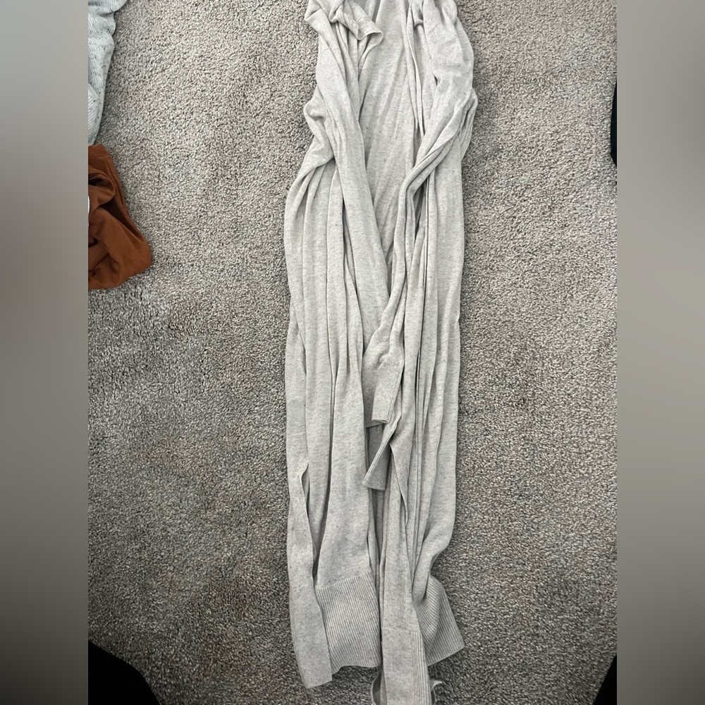Loft long cream colored cardigan